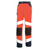 Pantalon femme FLUO TECH Rouge Fluo / Dark Blue Haute Visibilité de la marque Cepovett Safety - Photo 3/4