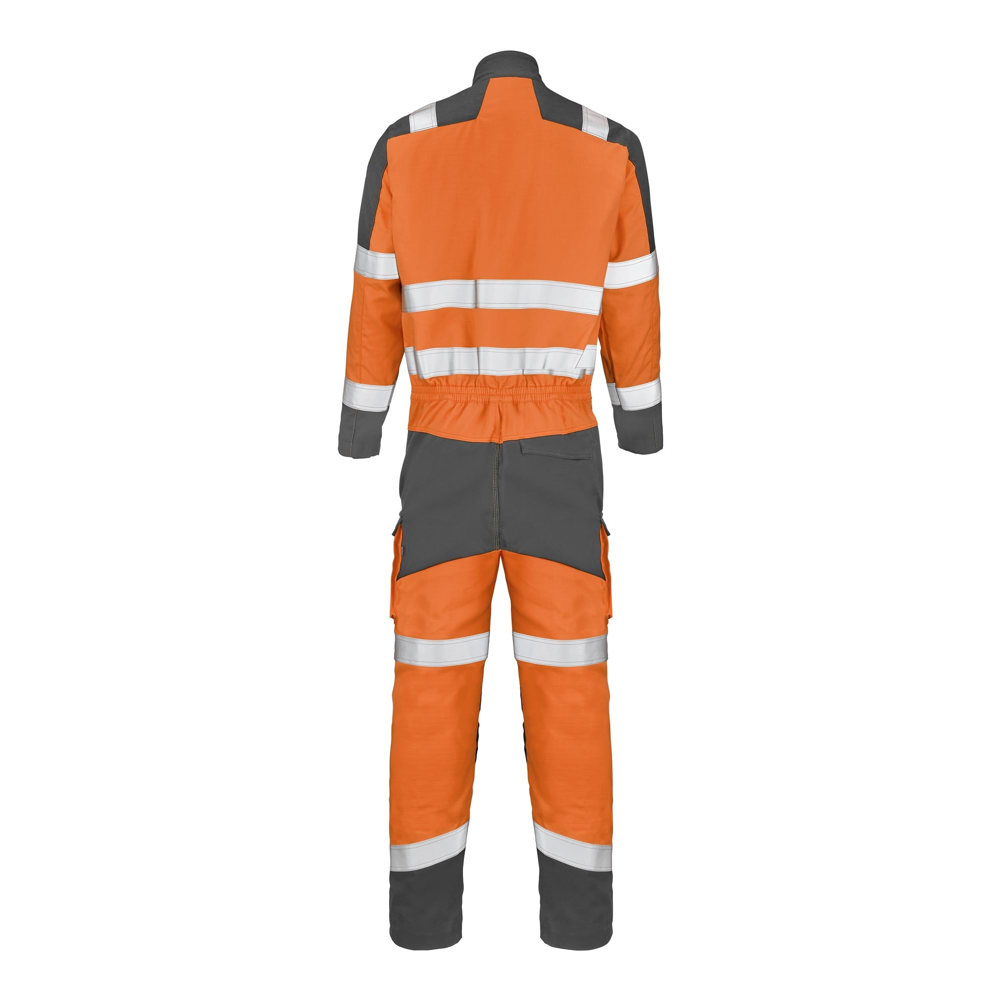 Combinaison 1 zip GALAN Orange Fluo / Gris Charcoal Multirisques de la marque Cepovett Safety - Photo dos