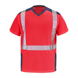 Tee-shirt GHARBI Orange Fluo / Bleu Marine Haute Visibilité de la marque Cepovett Safety - Photo 3/4