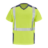 Tee-shirt GHARBI Orange Fluo / Bleu Marine Haute Visibilité de la marque Cepovett Safety - Photo 3/4