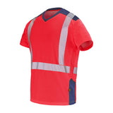 Tee-shirt GHARBI Orange Fluo / Bleu Marine Haute Visibilité de la marque Cepovett Safety - Photo 3/4