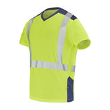 Tee-shirt GHARBI Orange Fluo / Bleu Marine Haute Visibilité de la marque Cepovett Safety - Photo 3/4