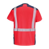 Tee-shirt GHARBI Orange Fluo / Bleu Marine Haute Visibilité de la marque Cepovett Safety - Photo 3/4