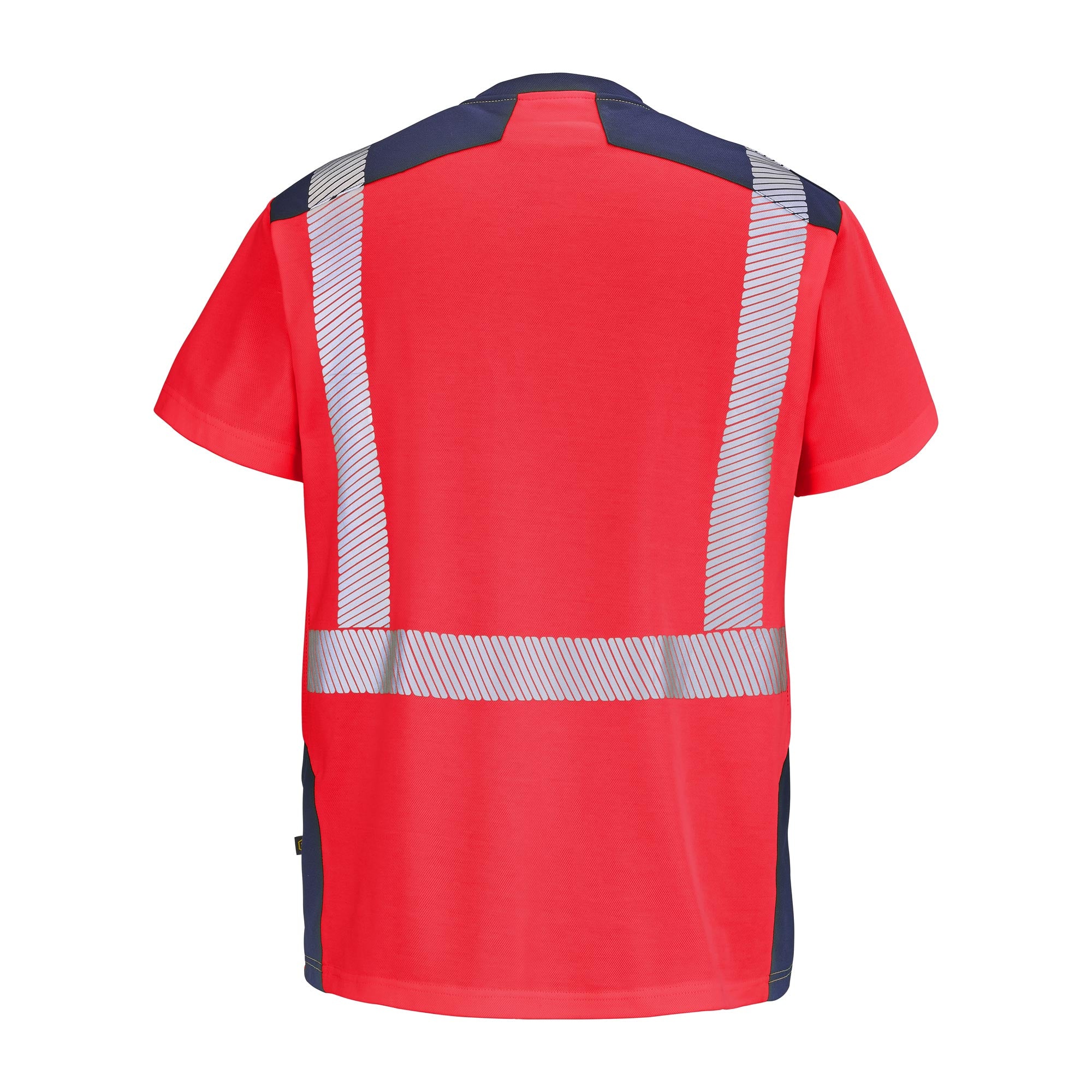 Tee-shirt GHARBI Orange Fluo / Bleu Marine Haute Visibilité de la marque Cepovett Safety - Photo 3/4