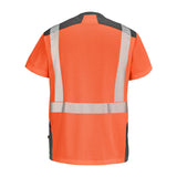 Tee-shirt GHARBI Orange Fluo / Bleu Marine Haute Visibilité de la marque Cepovett Safety - Photo 3/4