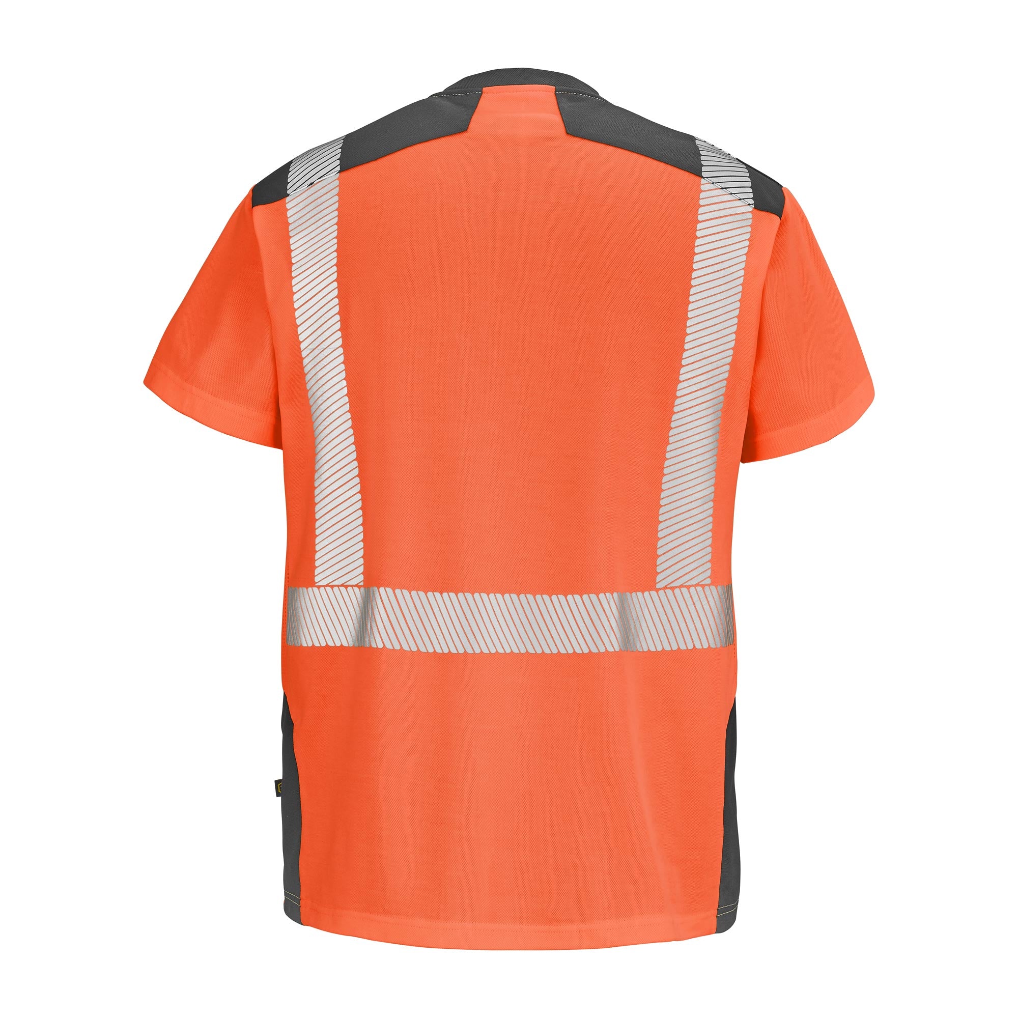Tee-shirt GHARBI Orange Fluo / Bleu Marine Haute Visibilité de la marque Cepovett Safety - Photo 3/4