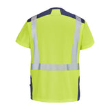 Tee-shirt GHARBI Orange Fluo / Bleu Marine Haute Visibilité de la marque Cepovett Safety - Photo 3/4