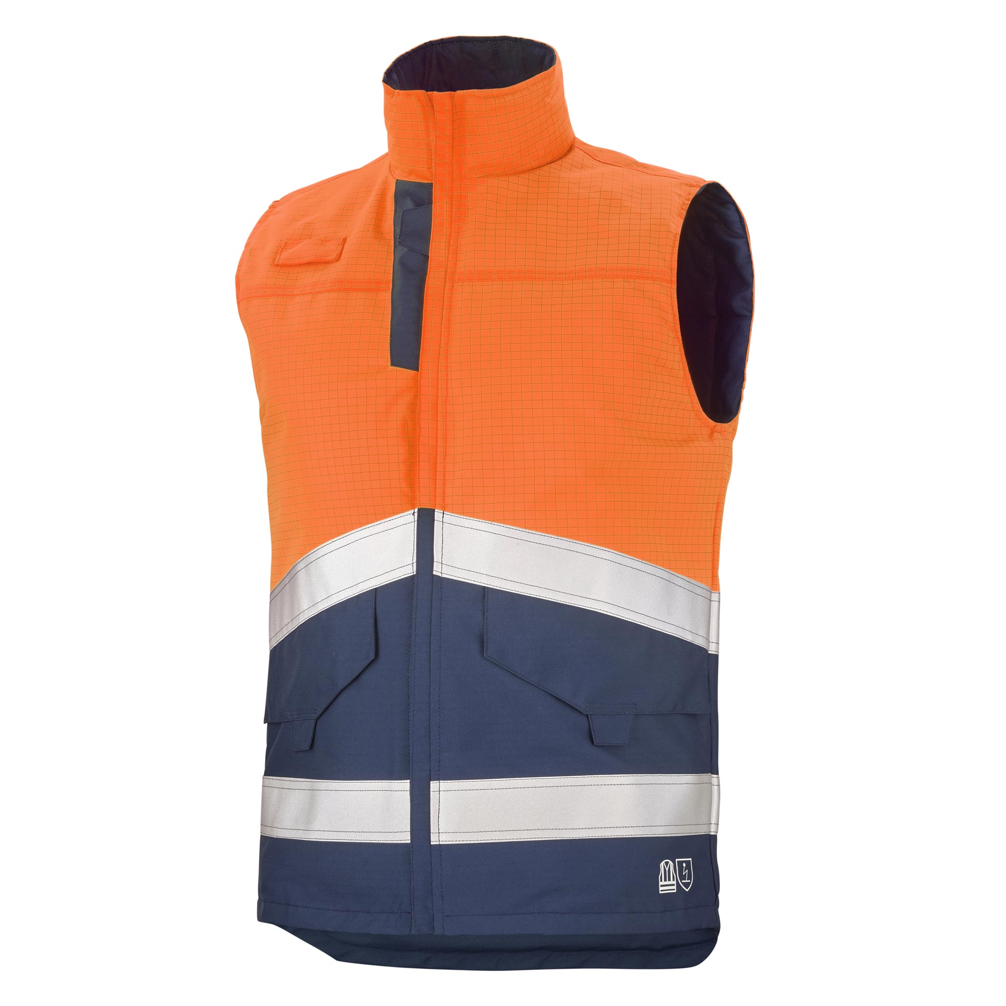 Gilet intérieur INTEMPERIES ACCESS Orange Fluo / Navy Multirisques de la marque Cepovett Safety - Photo 3/4
