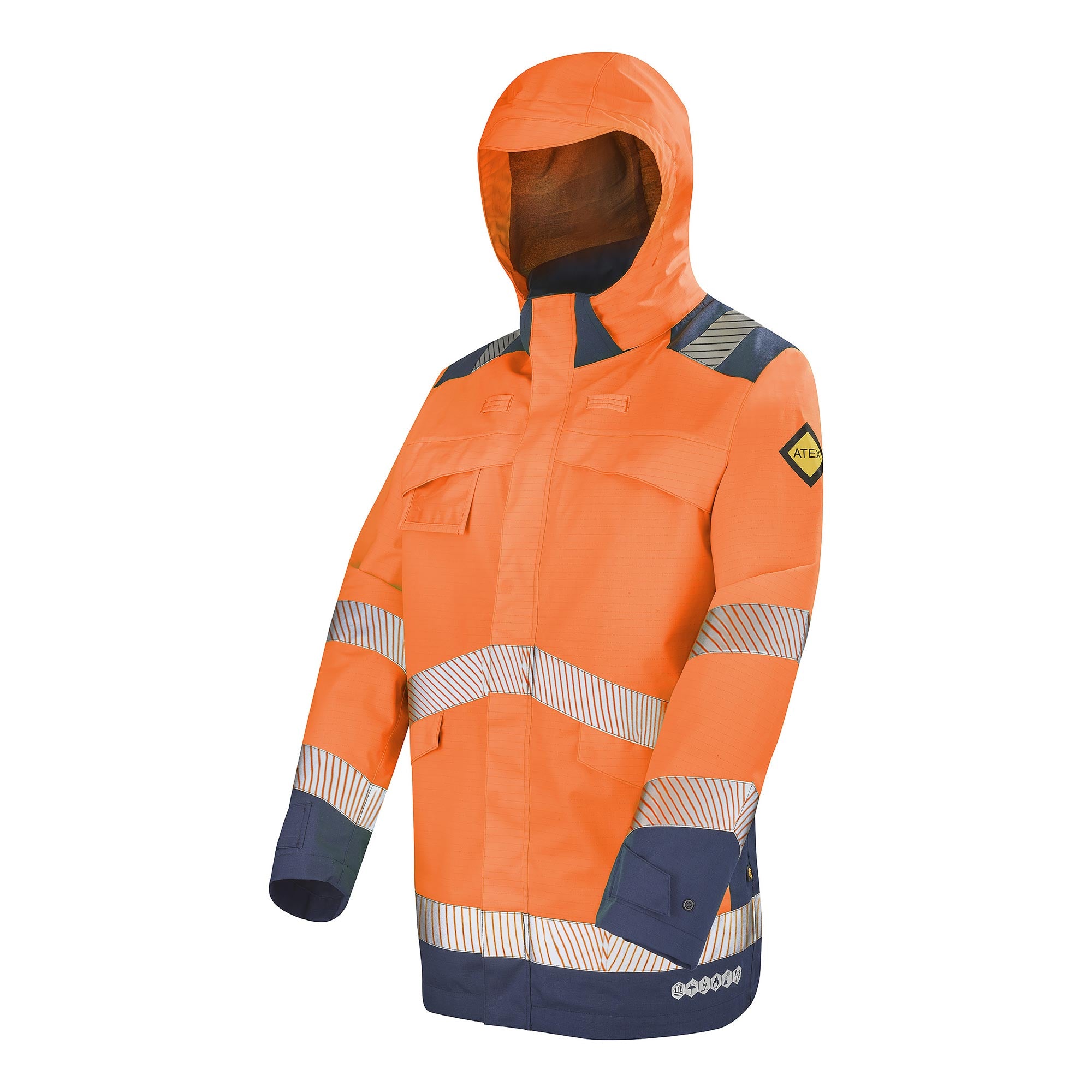 Parka IONE Orange Fluo / Navy Multirisques de la marque Cepovett Safety - Photo 3/4