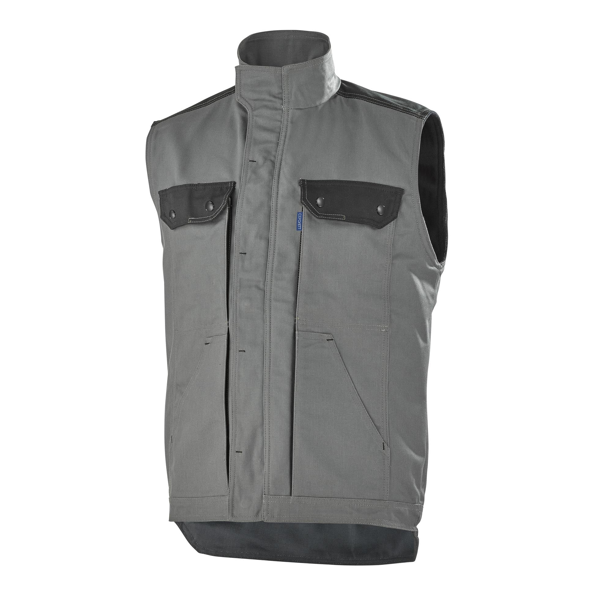 Gilet doublé polaire KARGO PRO Gris Convoy / Noir Artisan BTP de la marque Cepovett Safety - Photo 3/4