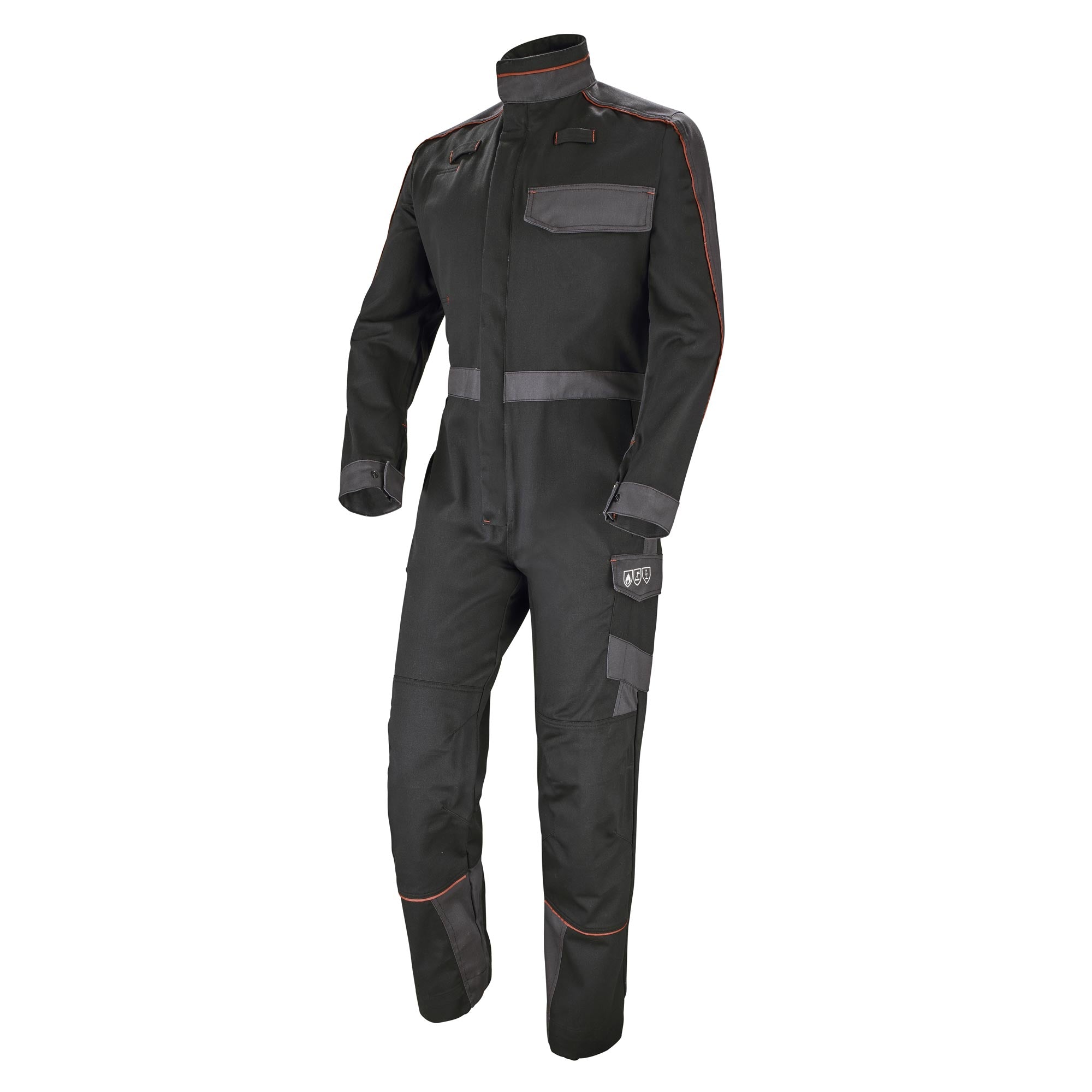 Combinaison KONEKT 1 Noir / Gris Charcoal Chaleur et Flammes de la marque Cepovett Safety - Photo 3/4