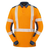 Polo LAPILLI Orange Fluo / Bleu Marine Multirisques de la marque Cepovett Safety - Photo 3/4