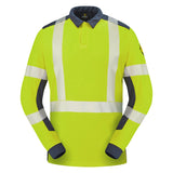 Polo LAPILLI Orange Fluo / Bleu Marine Multirisques de la marque Cepovett Safety - Photo 3/4