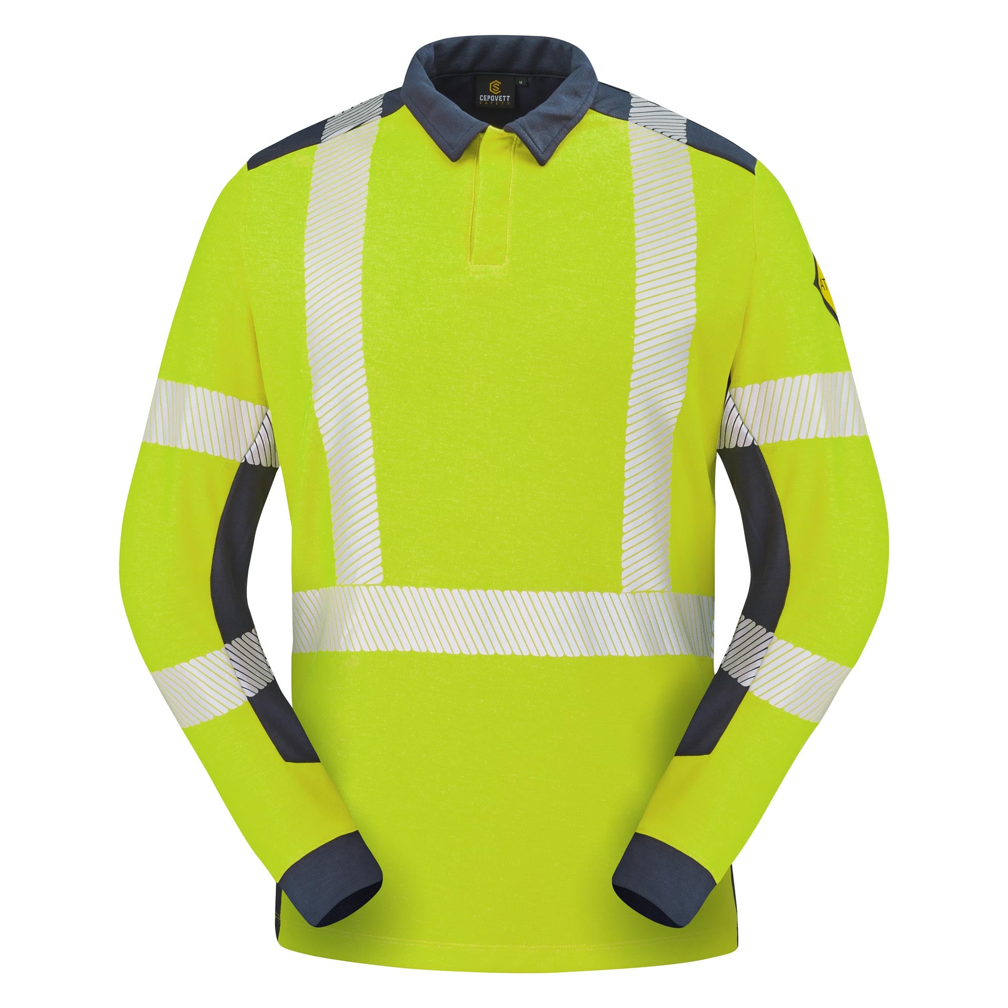 Polo LAPILLI Orange Fluo / Bleu Marine Multirisques de la marque Cepovett Safety - Photo 3/4