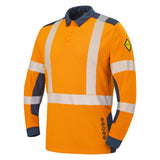 Polo LAPILLI Orange Fluo / Bleu Marine Multirisques de la marque Cepovett Safety - Photo 3/4