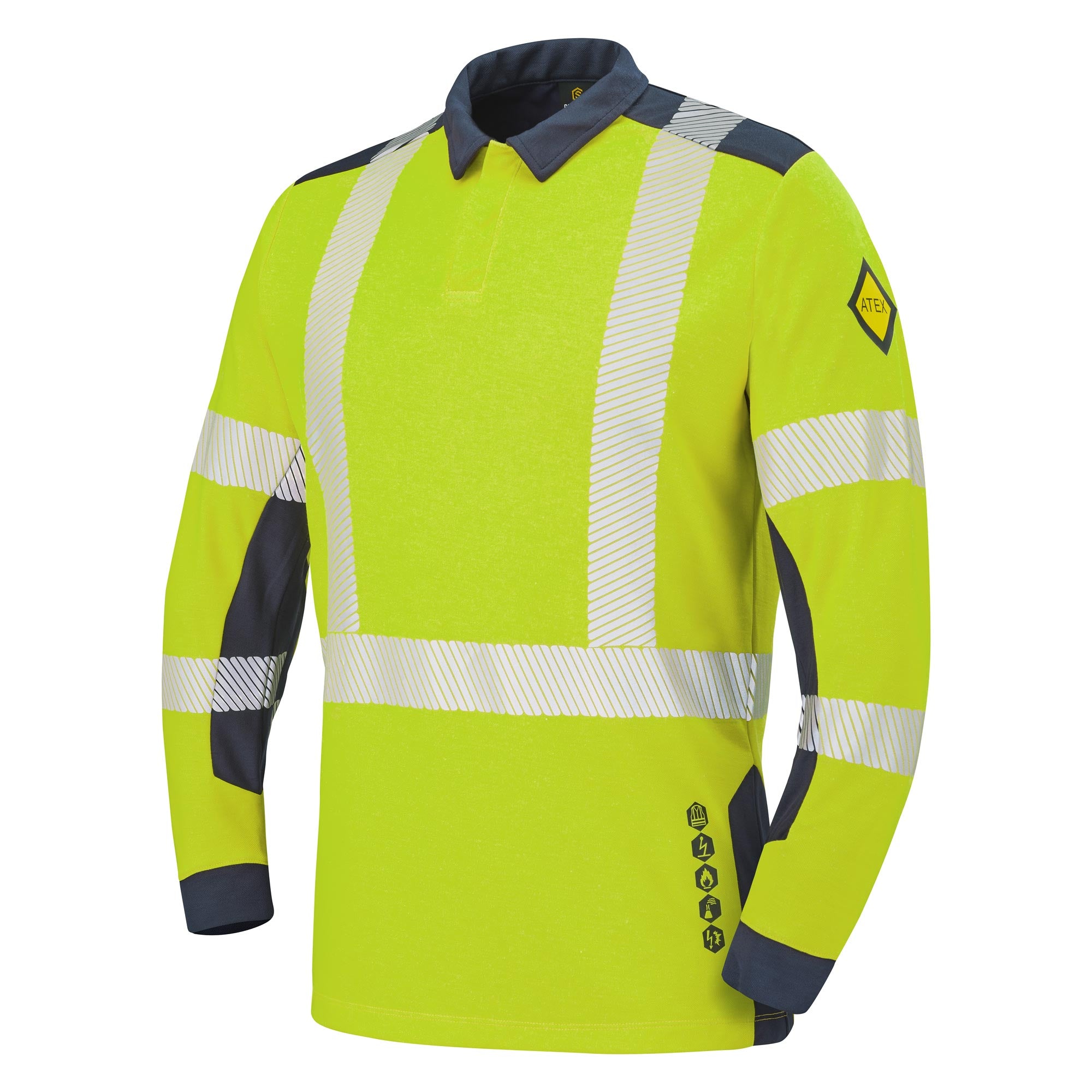 Polo LAPILLI Orange Fluo / Bleu Marine Multirisques de la marque Cepovett Safety - Photo 3/4