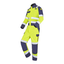 Combinaison 1 zip MEDUSA Jaune Fluo / Bleu Marine Multirisques de la marque Cepovett Safety - Photo 3/4
