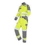 Combinaison 1 zip MEDUSA Jaune Fluo / Gris Acier Multirisques de la marque Cepovett Safety - Photo 3/4
