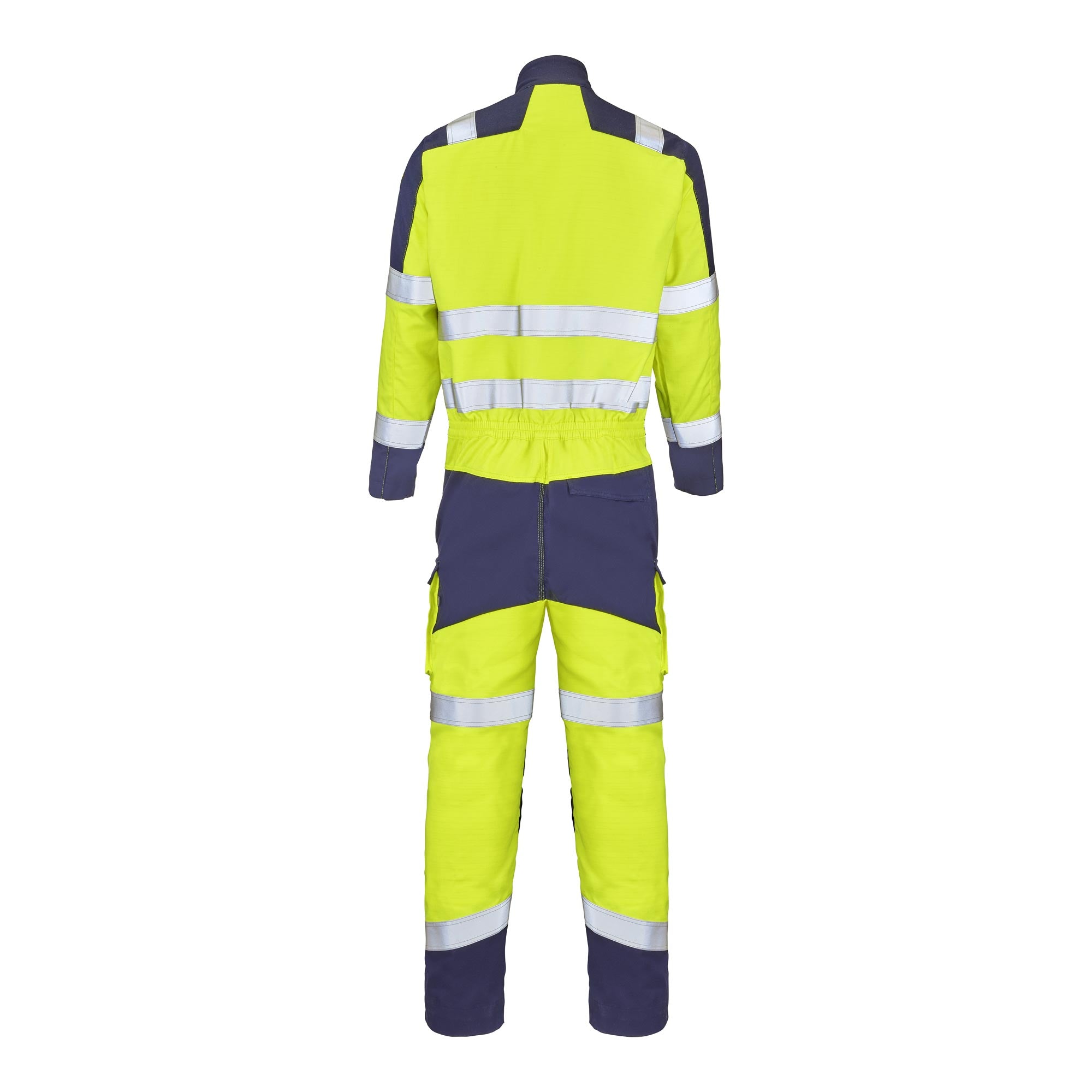 Combinaison 1 zip MEDUSA Jaune Fluo / Bleu Marine Multirisques de la marque Cepovett Safety - Photo dos
