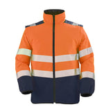 Blouson MORVAN Jaune Fluo / Bleu Marine Haute Visibilité de la marque Cepovett Safety - Photo face