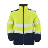 Blouson MORVAN Jaune Fluo / Bleu Marine Haute Visibilité de la marque Cepovett Safety - Photo face