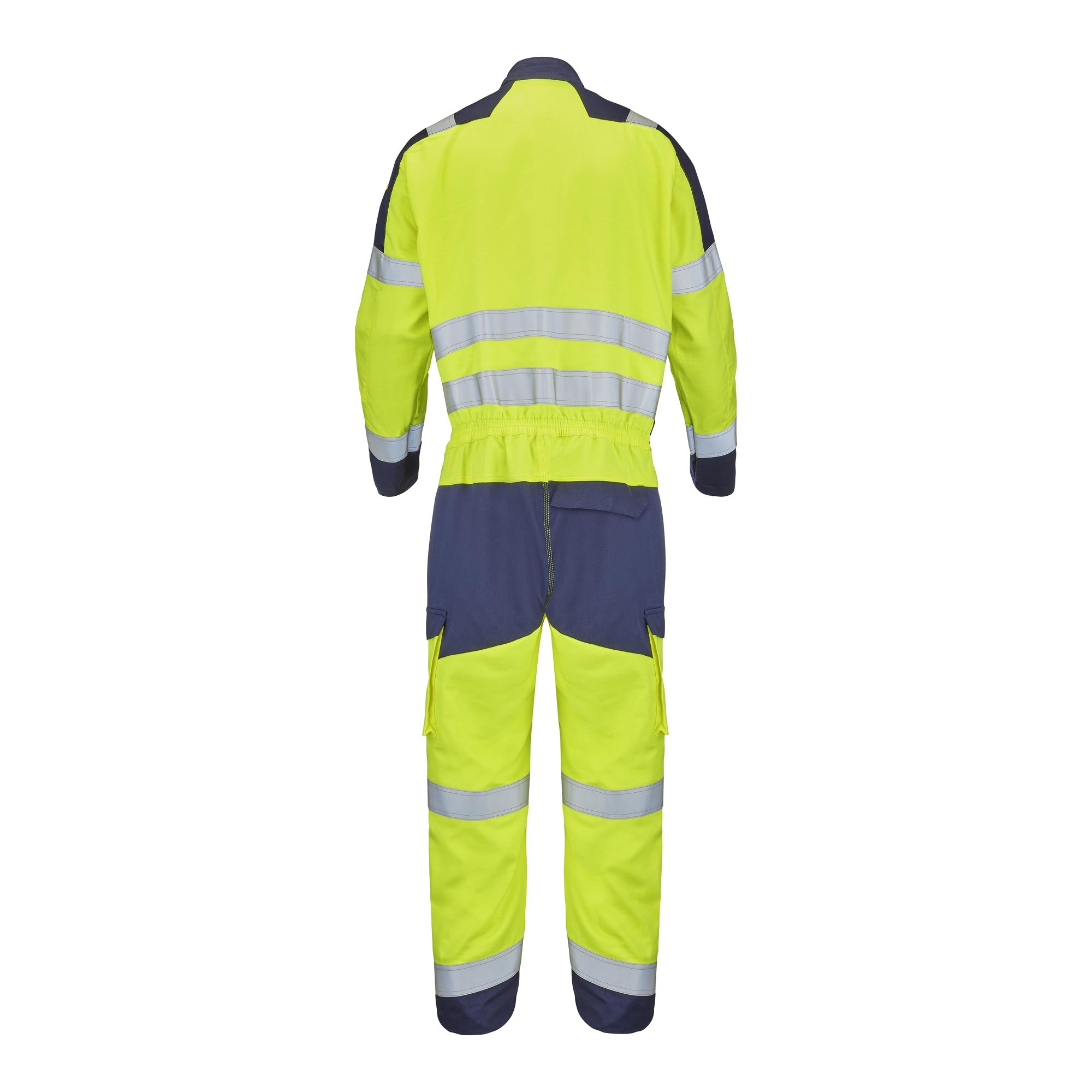 Combinaison 2 zip NEVADO Jaune Fluo / Bleu Marine Multirisques de la marque Cepovett Safety - Photo dos