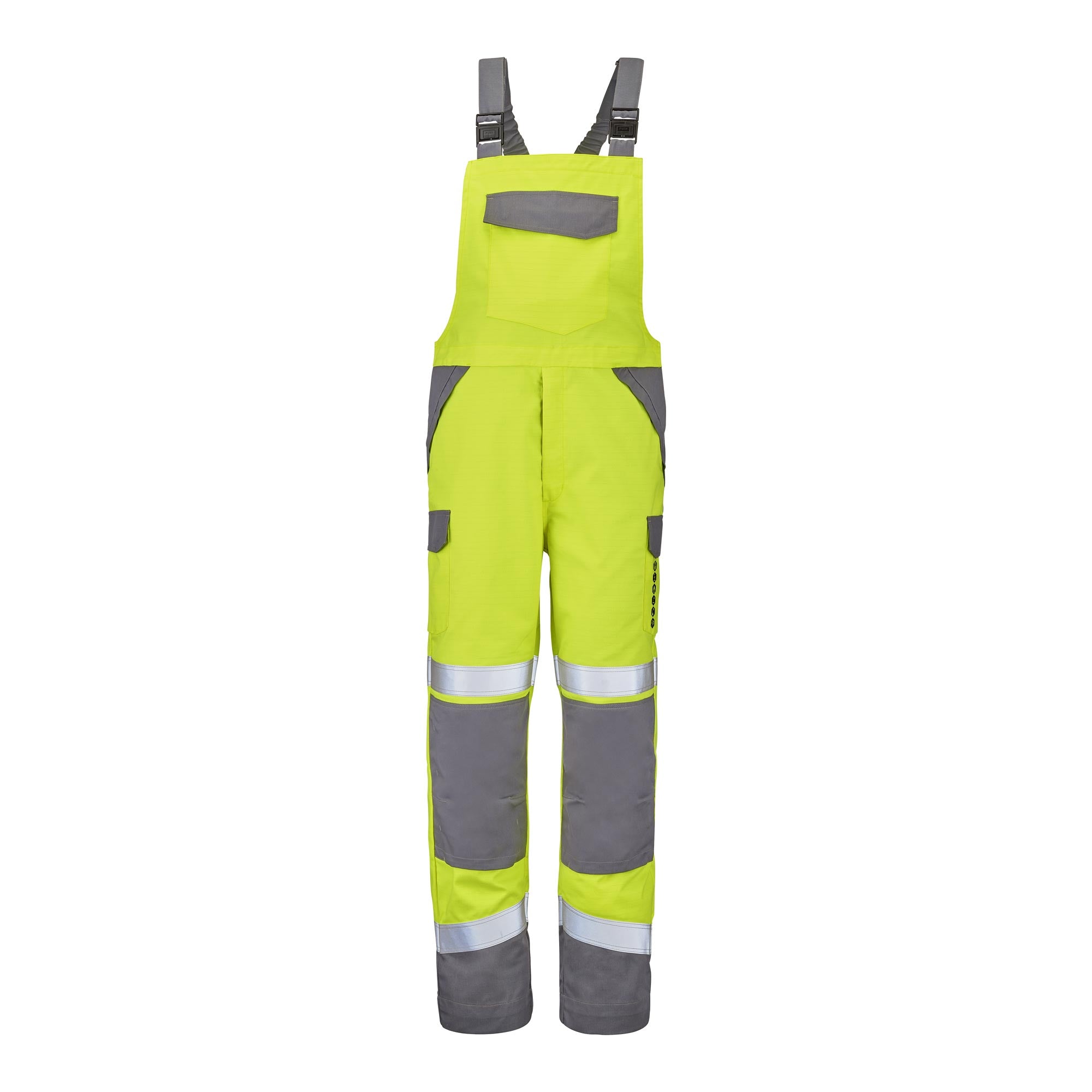 Cotte à bretelles ONAS Jaune Fluo / Bleu Marine Multirisques de la marque Cepovett Safety - Photo 3/4
