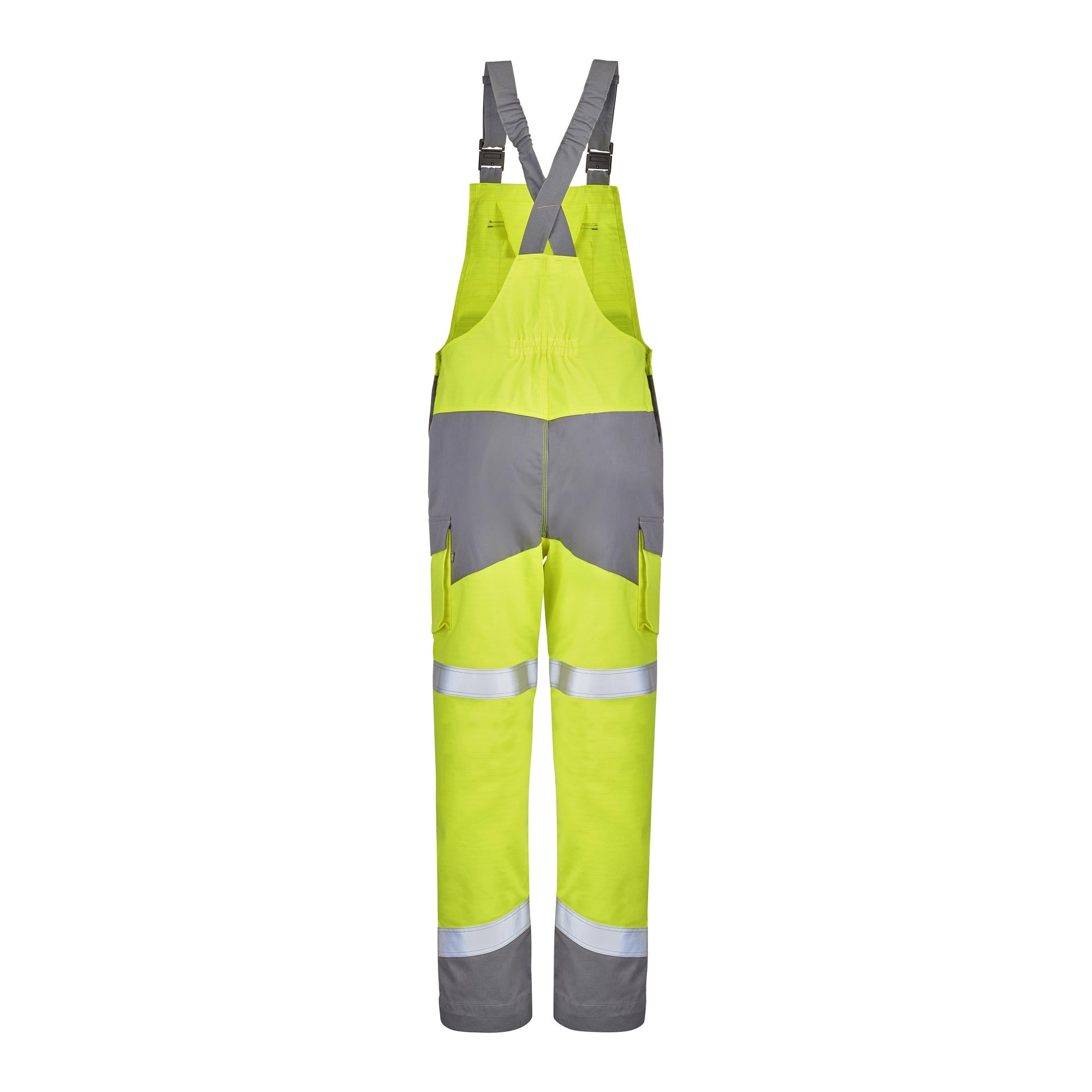 Cotte à bretelles ONAS Jaune Fluo / Bleu Marine Multirisques de la marque Cepovett Safety - Photo 3/4