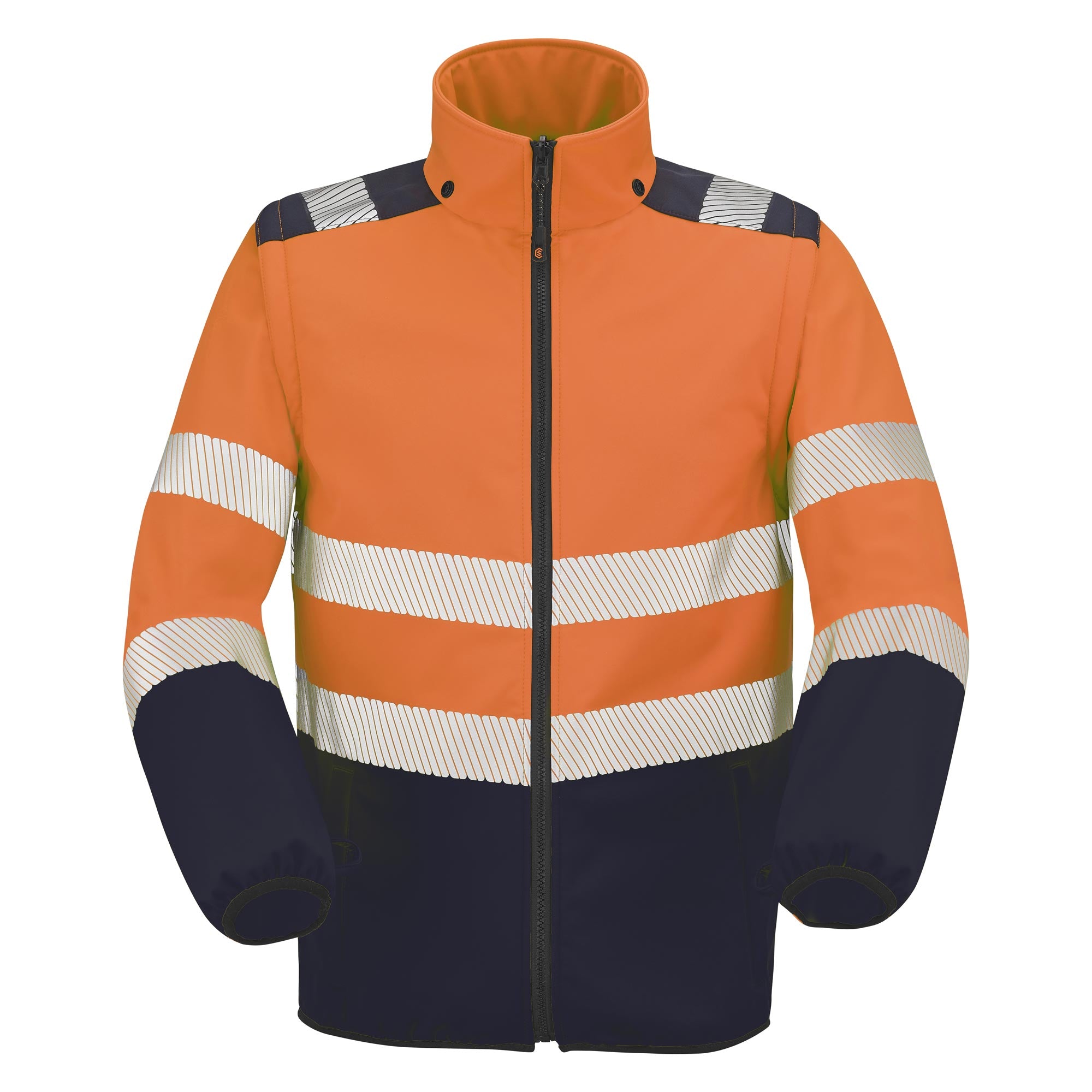 Softshell OURAL Jaune Fluo / Bleu Marine Haute Visibilité de la marque Cepovett Safety - Photo 3/4