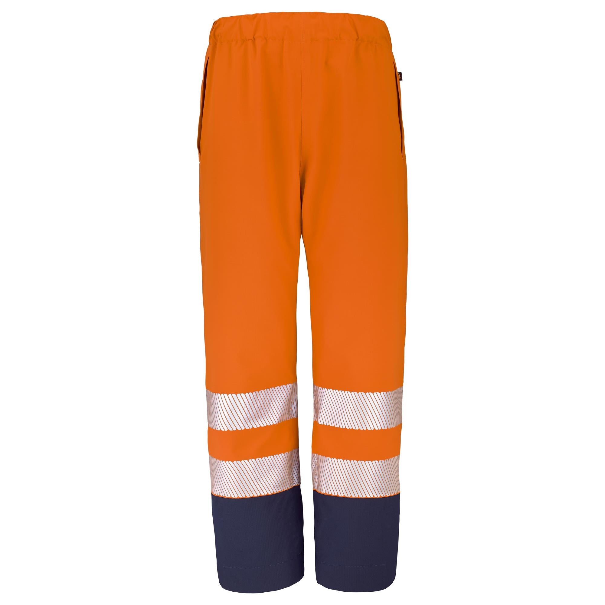 Surpantalon de pluie PAMIR Jaune Fluo / Bleu Marine Haute Visibilité de la marque Cepovett Safety - Photo 3/4