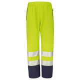 Surpantalon de pluie PAMIR Jaune Fluo / Bleu Marine Haute Visibilité de la marque Cepovett Safety - Photo 3/4