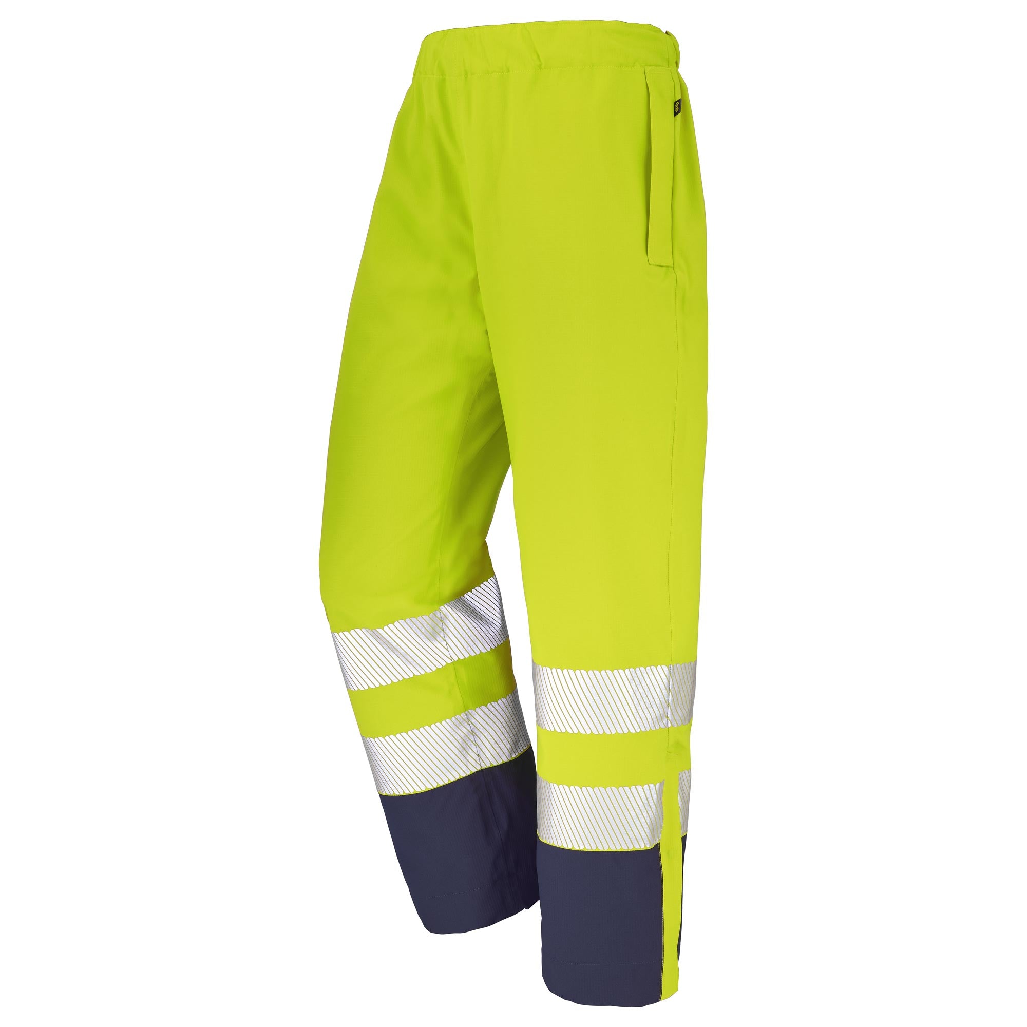 Surpantalon de pluie PAMIR Jaune Fluo / Bleu Marine Haute Visibilité de la marque Cepovett Safety - Photo 3/4