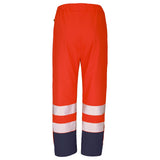Surpantalon de pluie PAMIR Jaune Fluo / Bleu Marine Haute Visibilité de la marque Cepovett Safety - Photo 3/4