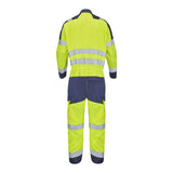 Combinaison 2 zip PANIRI Jaune Fluo / Bleu Marine Multirisques de la marque Cepovett Safety - Photo 3/4