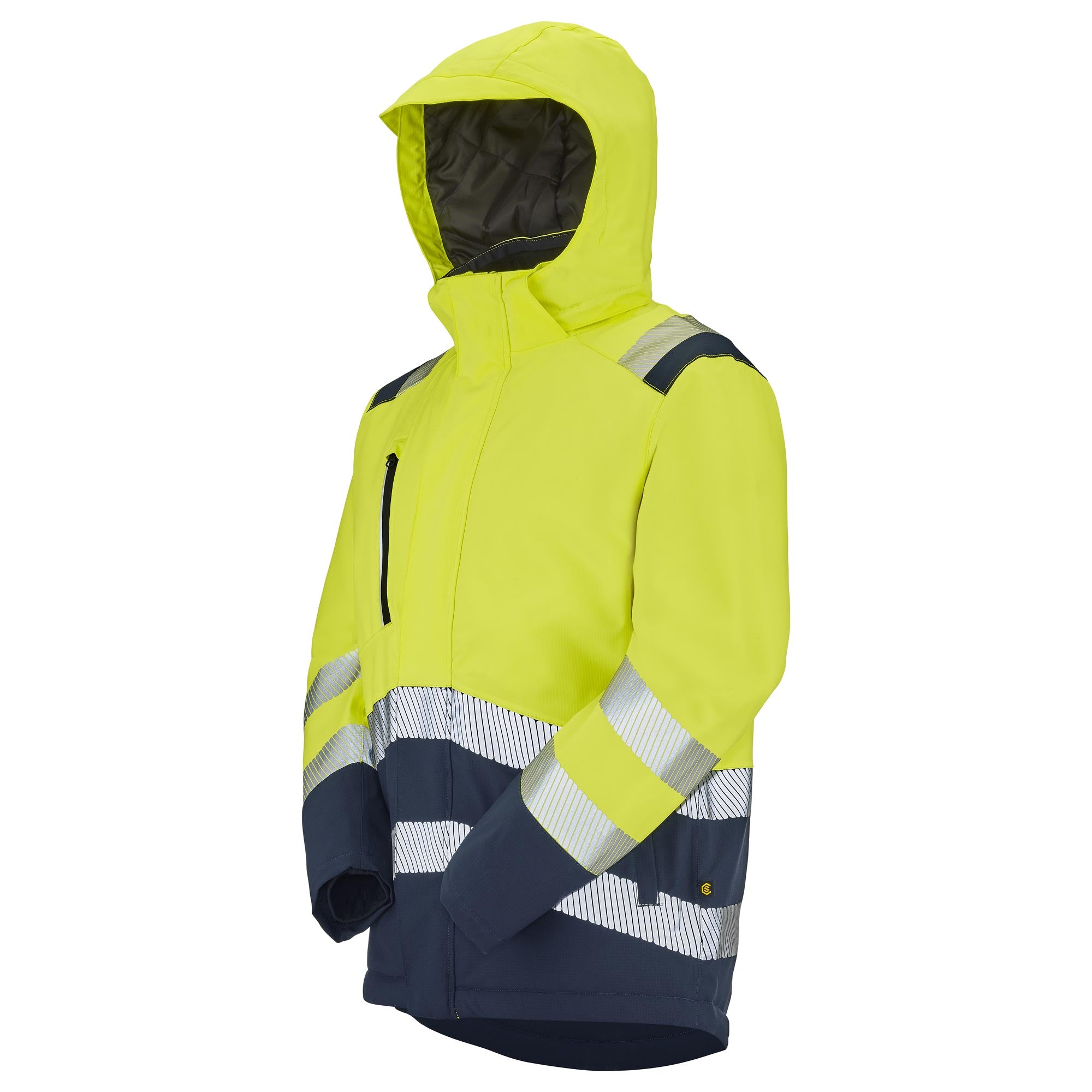 Parka PETRA Jaune Fluo / Bleu Marine Haute Visibilité de la marque Cepovett Safety - Photo 3/4