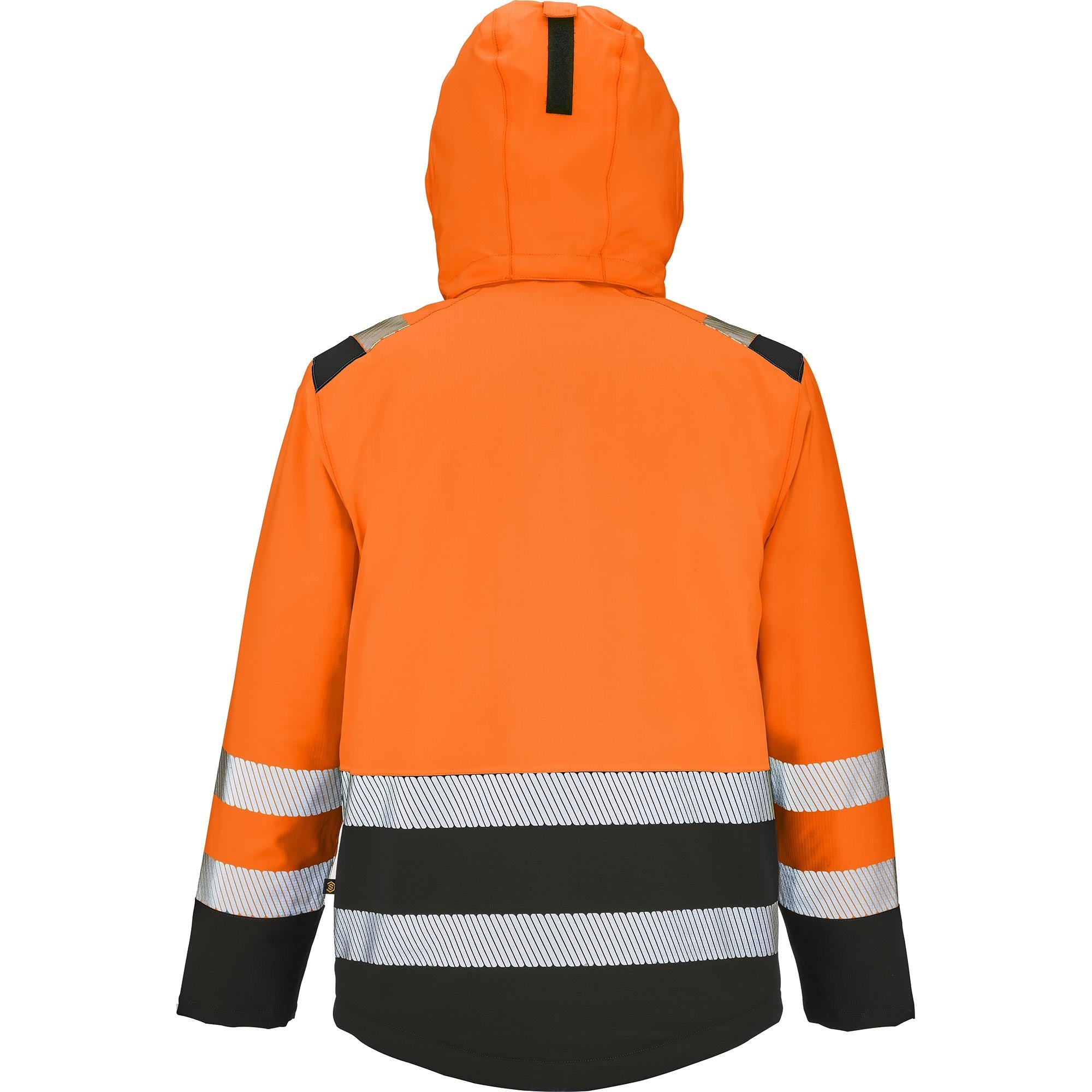 Parka PETRA Orange Fluo / Noir Haute Visibilité de la marque Cepovett Safety - Photo dos