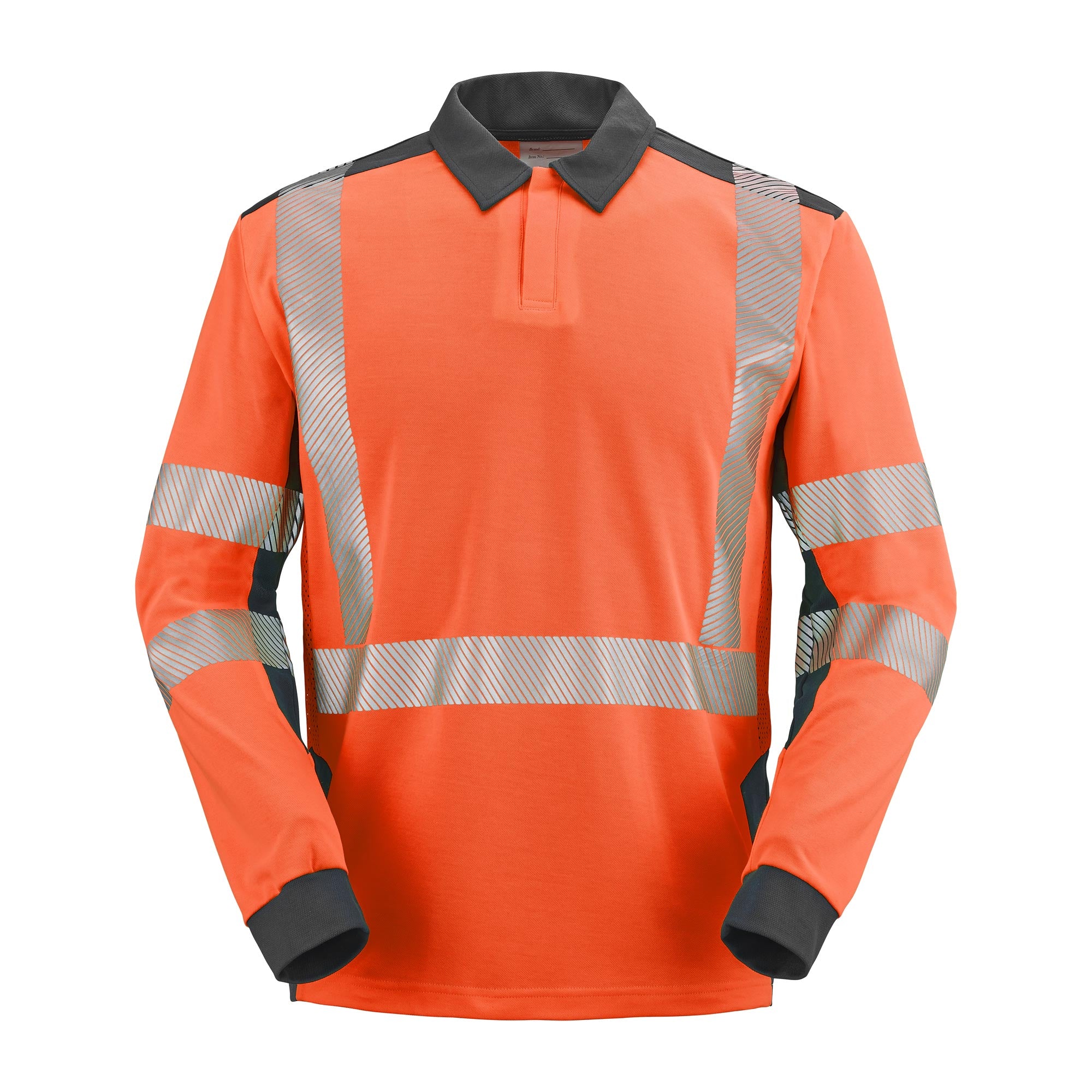 Polo PONANT Orange Fluo / Bleu Marine Haute Visibilité de la marque Cepovett Safety - Photo 3/4