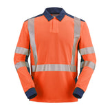 Polo PONANT Orange Fluo / Bleu Marine Haute Visibilité de la marque Cepovett Safety - Photo 3/4