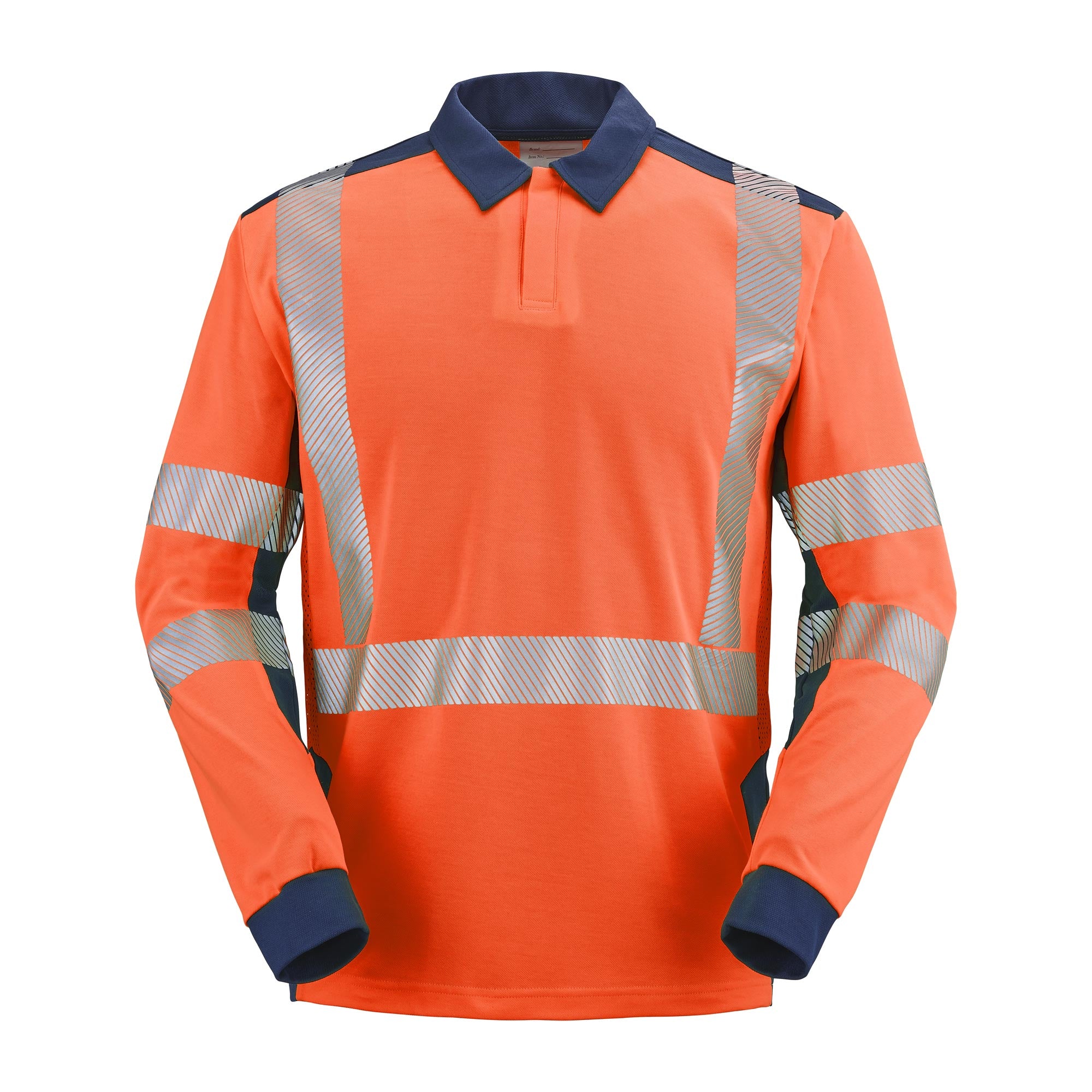 Polo PONANT Orange Fluo / Bleu Marine Haute Visibilité de la marque Cepovett Safety - Photo 3/4