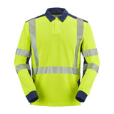 Polo PONANT Orange Fluo / Bleu Marine Haute Visibilité de la marque Cepovett Safety - Photo 3/4