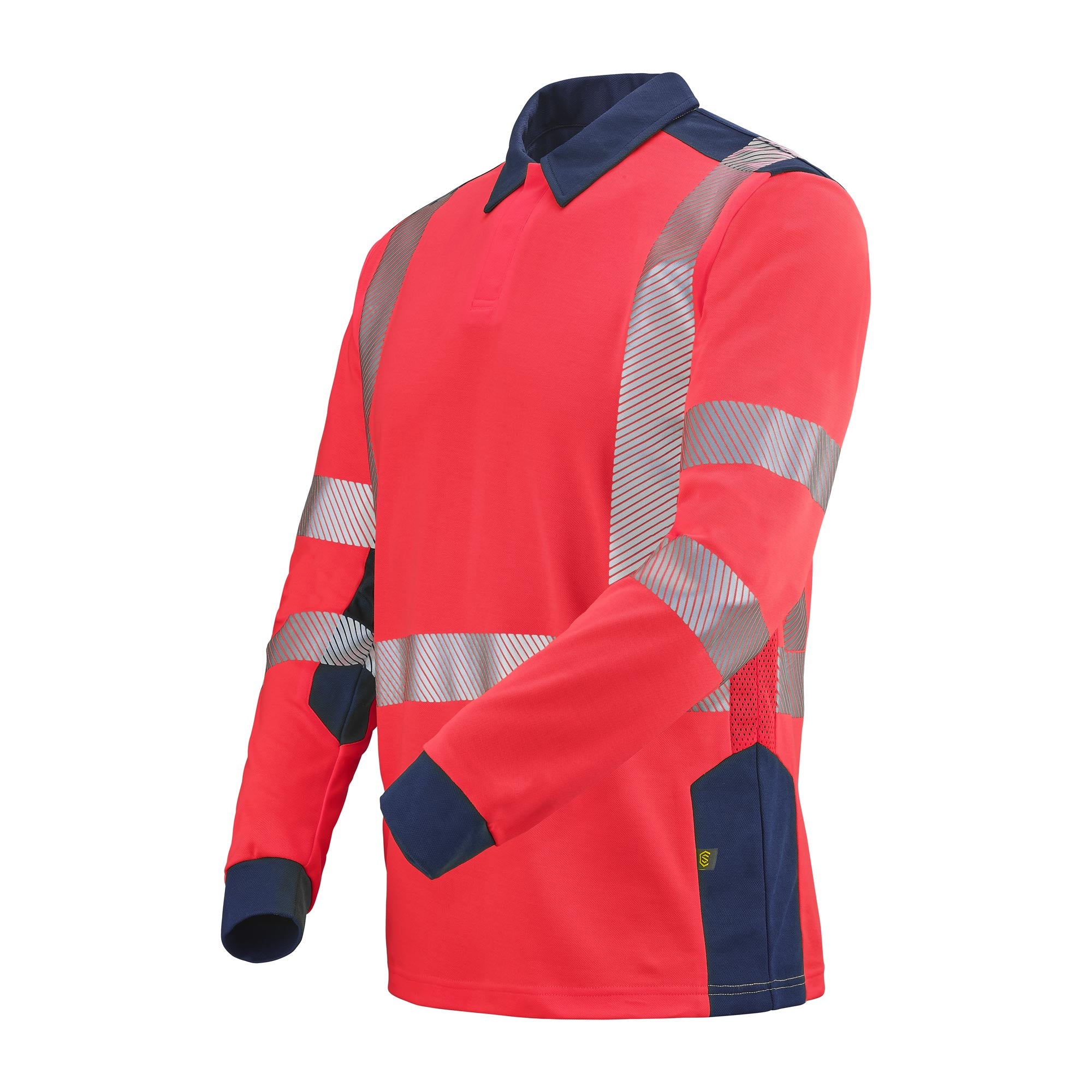 Polo PONANT Orange Fluo / Bleu Marine Haute Visibilité de la marque Cepovett Safety - Photo 3/4