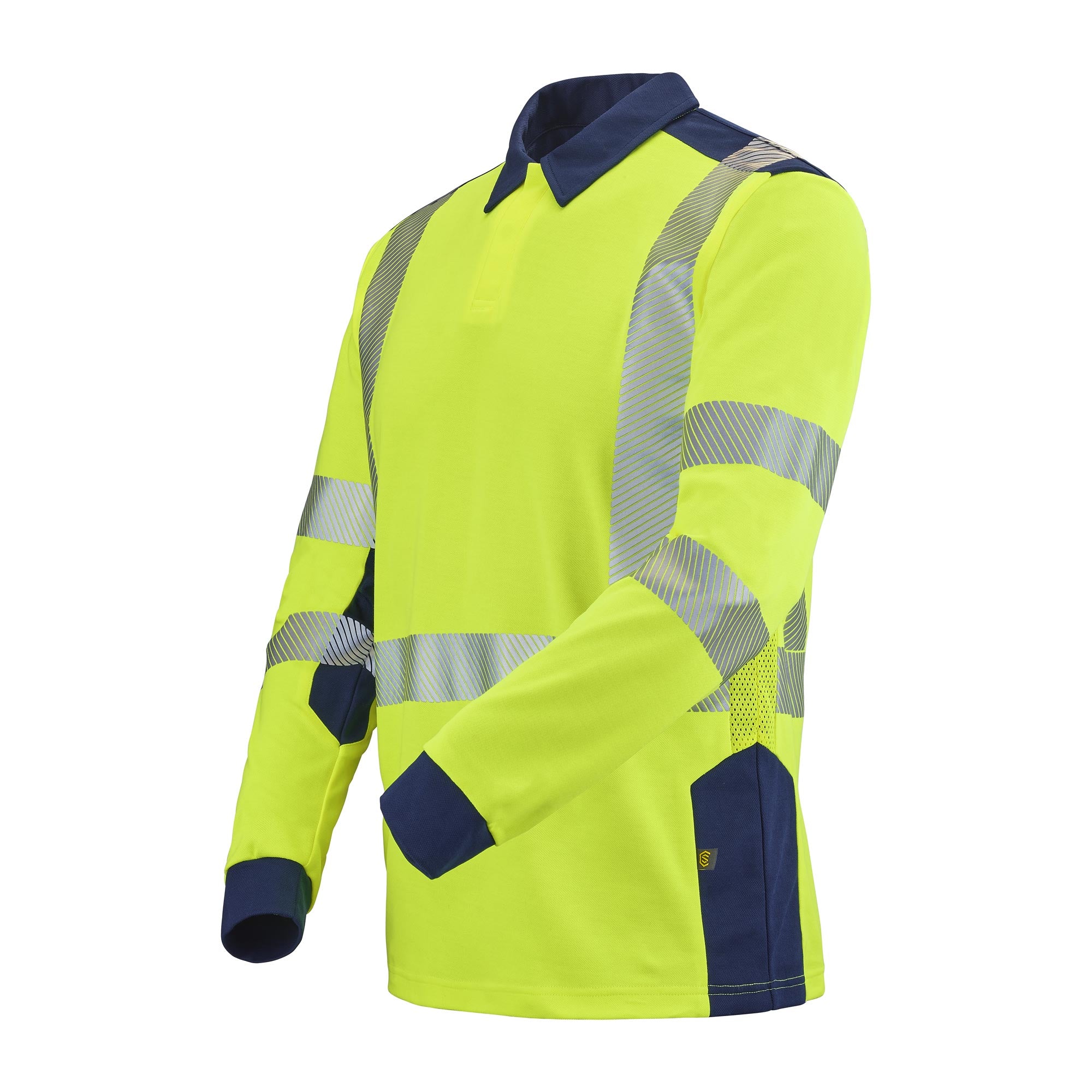 Polo PONANT Orange Fluo / Bleu Marine Haute Visibilité de la marque Cepovett Safety - Photo 3/4