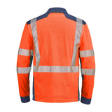 Polo PONANT Orange Fluo / Bleu Marine Haute Visibilité de la marque Cepovett Safety - Photo 3/4