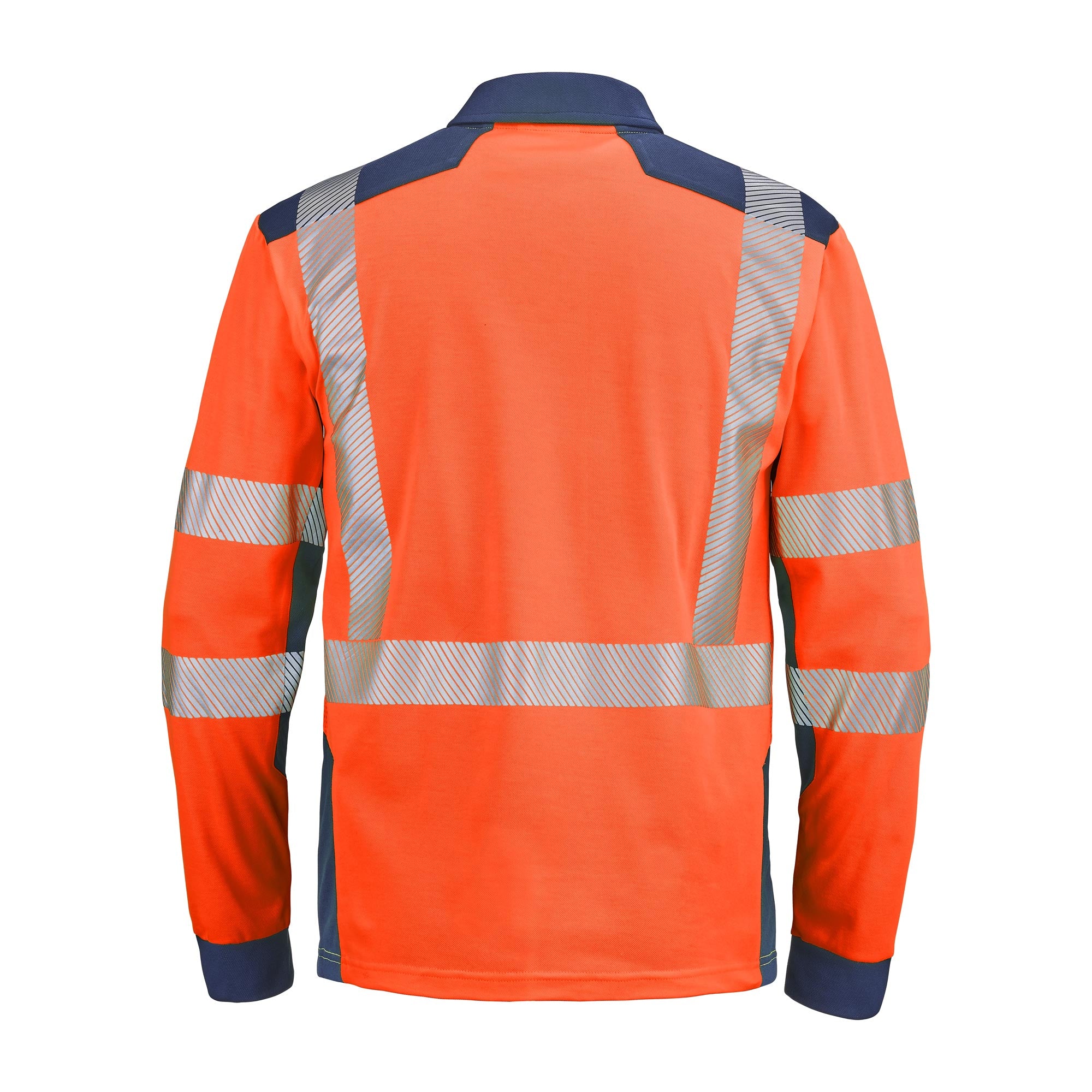 Polo PONANT Orange Fluo / Bleu Marine Haute Visibilité de la marque Cepovett Safety - Photo 3/4