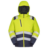 Blouson haute visibilité RILA Jaune Fluo / Bleu Marine de la marque Cepovett Safety - Photo face