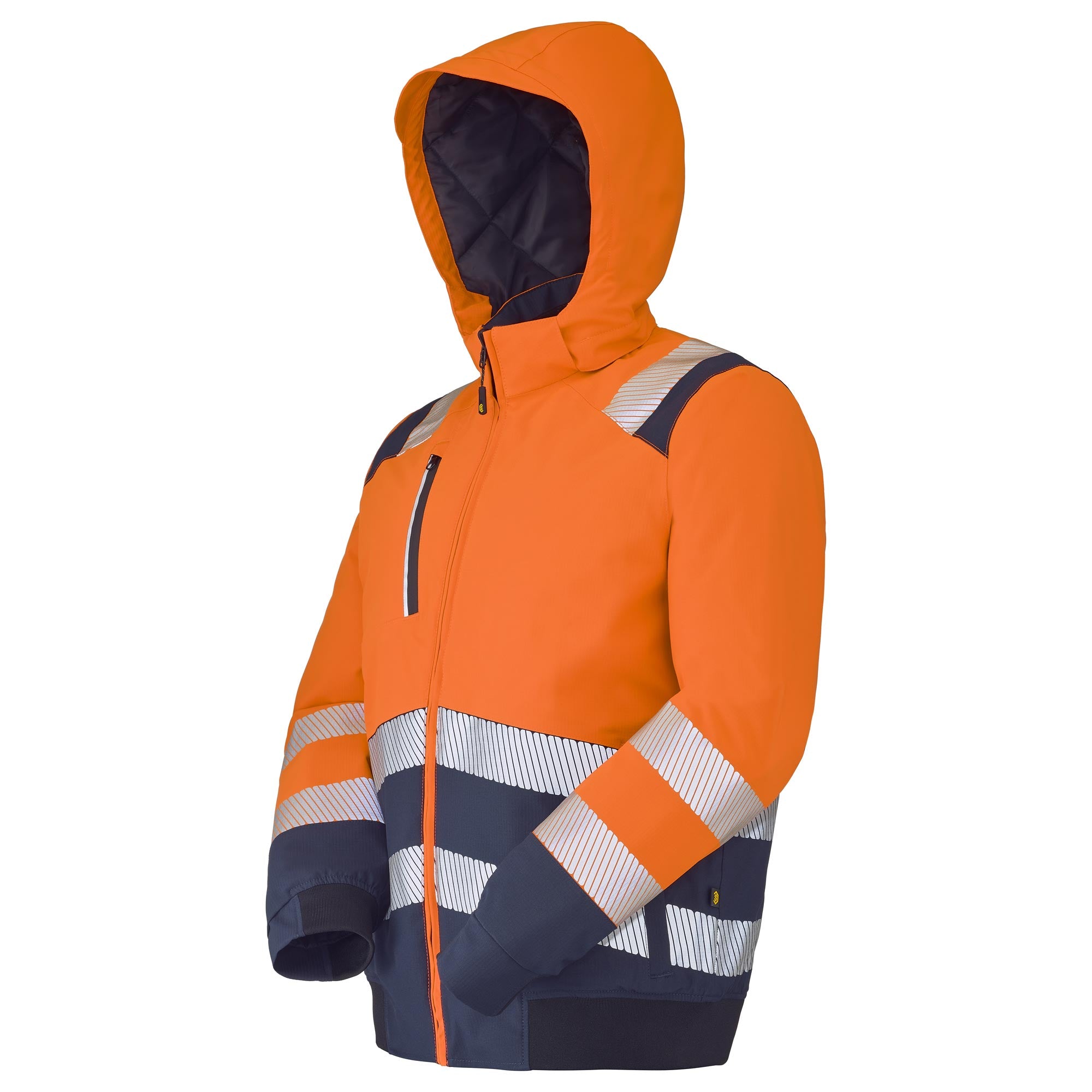 Blouson haute visibilité RILA Orange Fluo / Bleu Marine de la marque Cepovett Safety - Photo 3/4