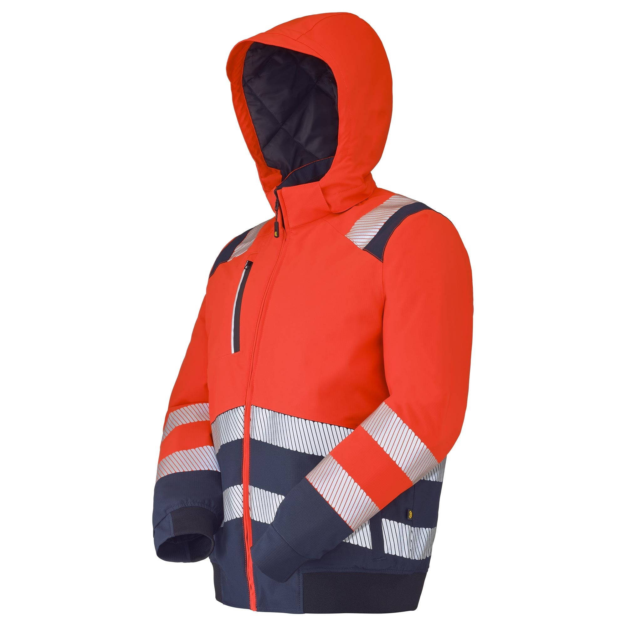 Blouson haute visibilité RILA Rouge Fluo / Bleu Marine de la marque Cepovett Safety - Photo 3/4