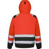 Blouson RILA Rouge Fluo / Noir Haute Visibilité de la marque Cepovett Safety - Photo dos