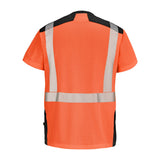 Tee-shirt SIROCCO Orange Fluo / Noir Haute Visibilité de la marque Cepovett Safety - Photo dos