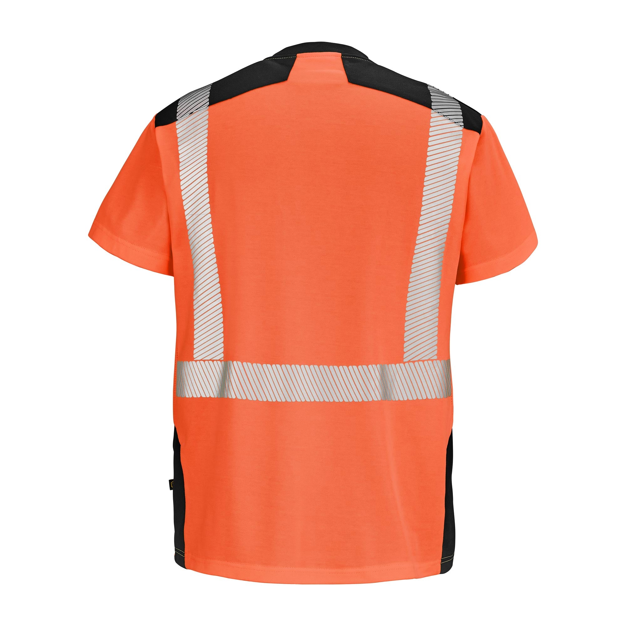 Tee-shirt SIROCCO Orange Fluo / Noir Haute Visibilité de la marque Cepovett Safety - Photo dos